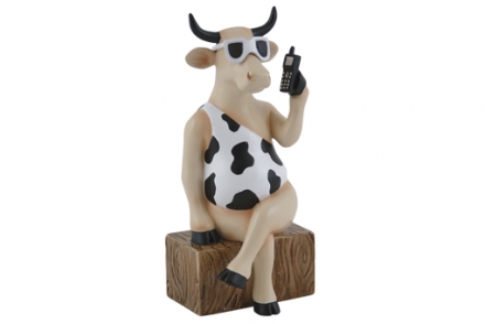 Kráva s mobilem